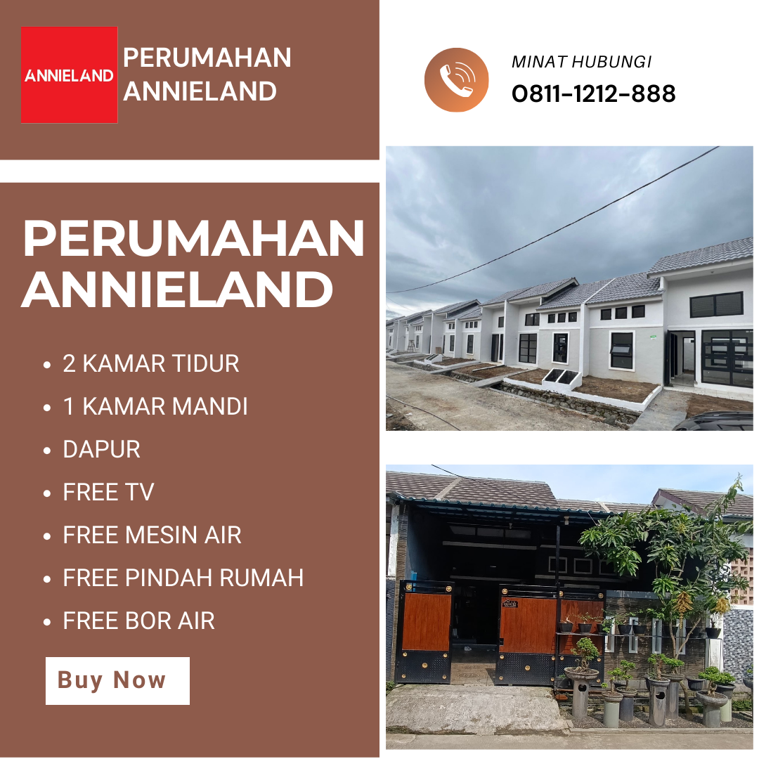 Dijual Perumahan annieland dengan Angsuran FLAT 1.2jt