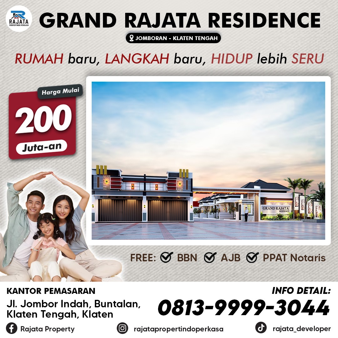 Grand Rajata Residence bisa KPR - Jomboran Klaten Tengah