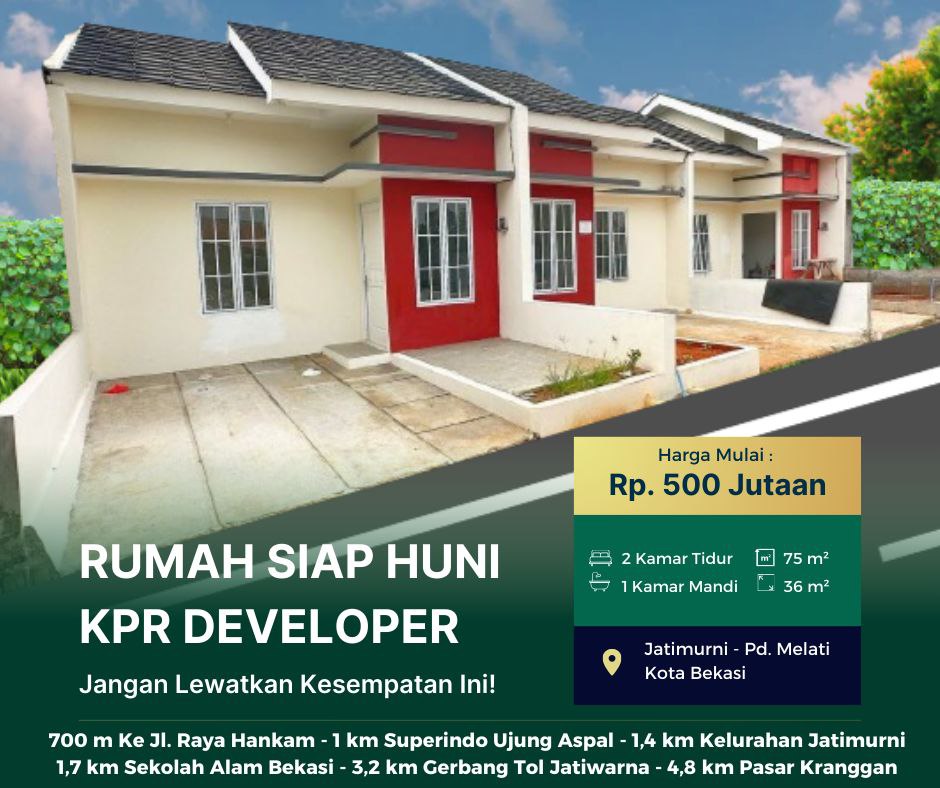 Minicluster Jatimurni Bekasi dekat Raya Hankam Ujung Aspal