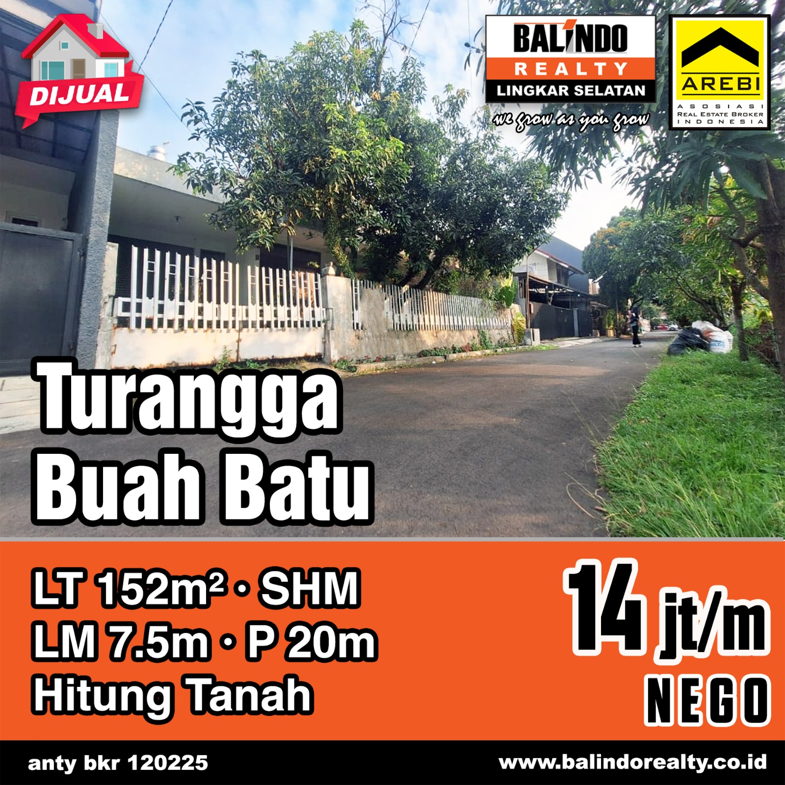 Rumah Hitung Tanah Strategis di Turangga Buah Batu