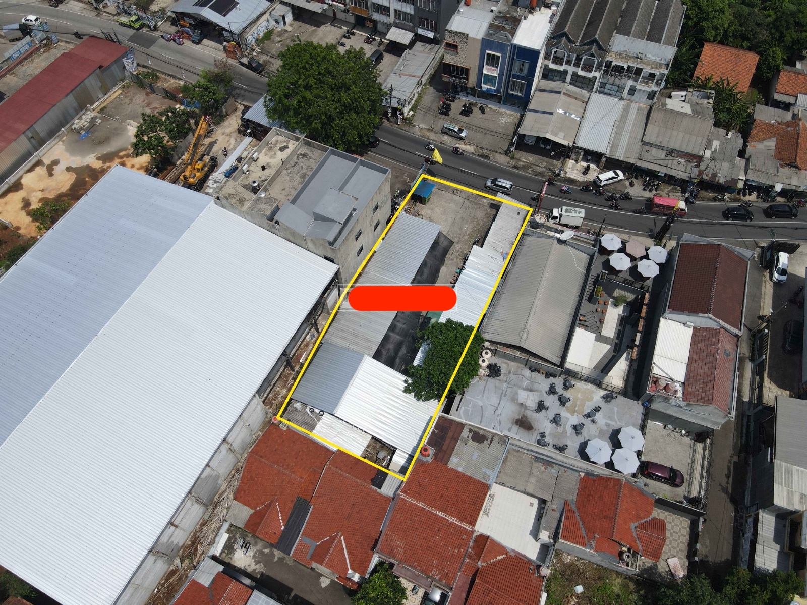 Tanah uk 12x42, pinggir jalan raya area Pamulang, Lokasi Super S