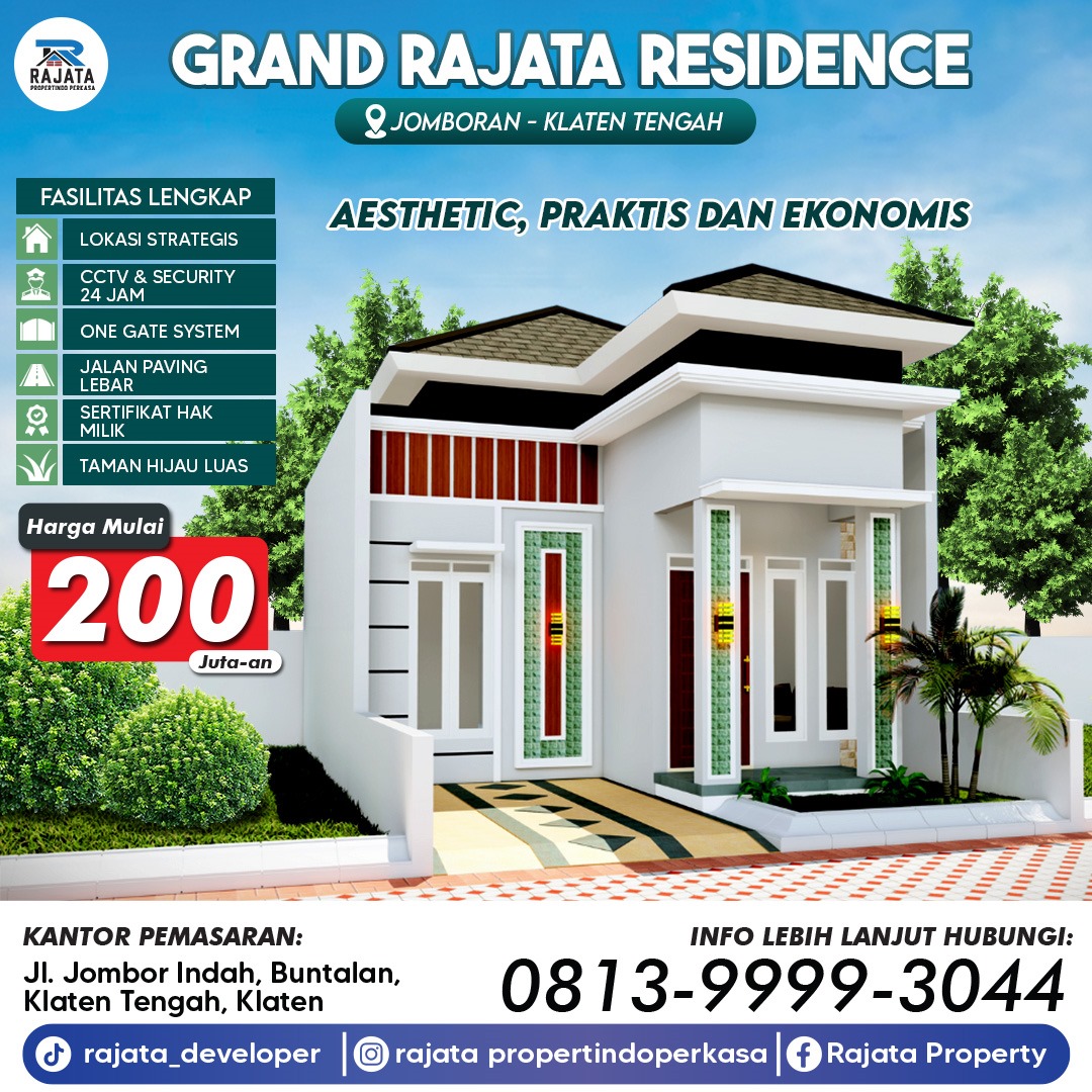 Rumah Murah di Jomboran Klaten - Grand Rajata Residence
