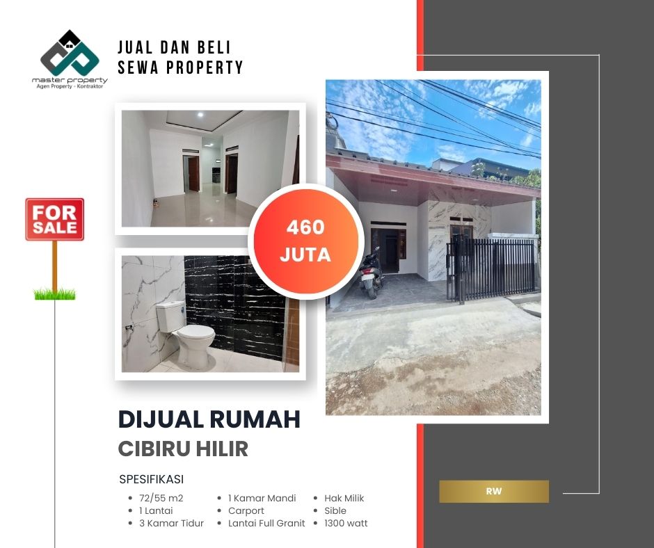 Jual cepat rumah minimalis 400 jutaan di Komplek Cibiru Hilir