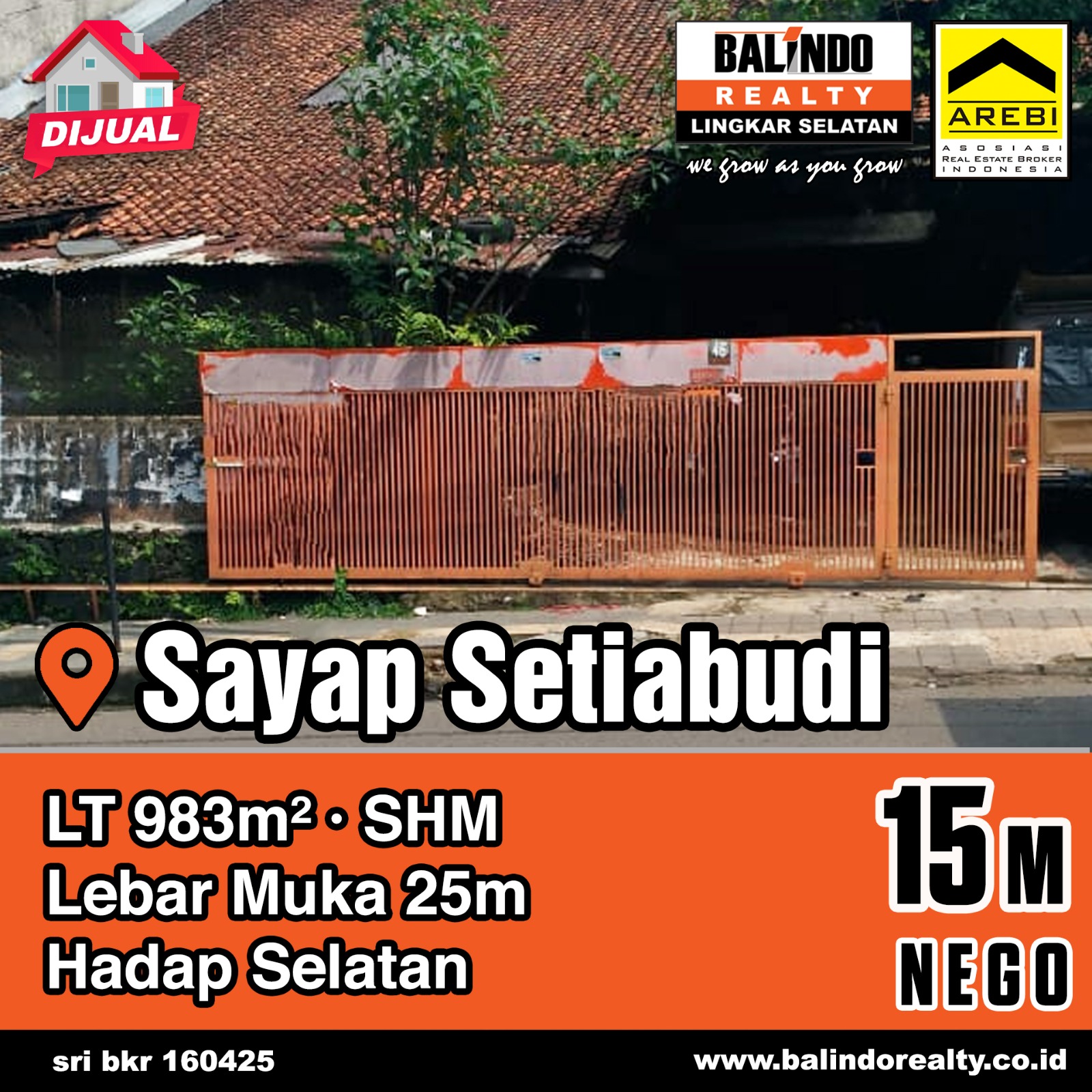 Dijual Tanah Strategis di Sayap Setiabudi