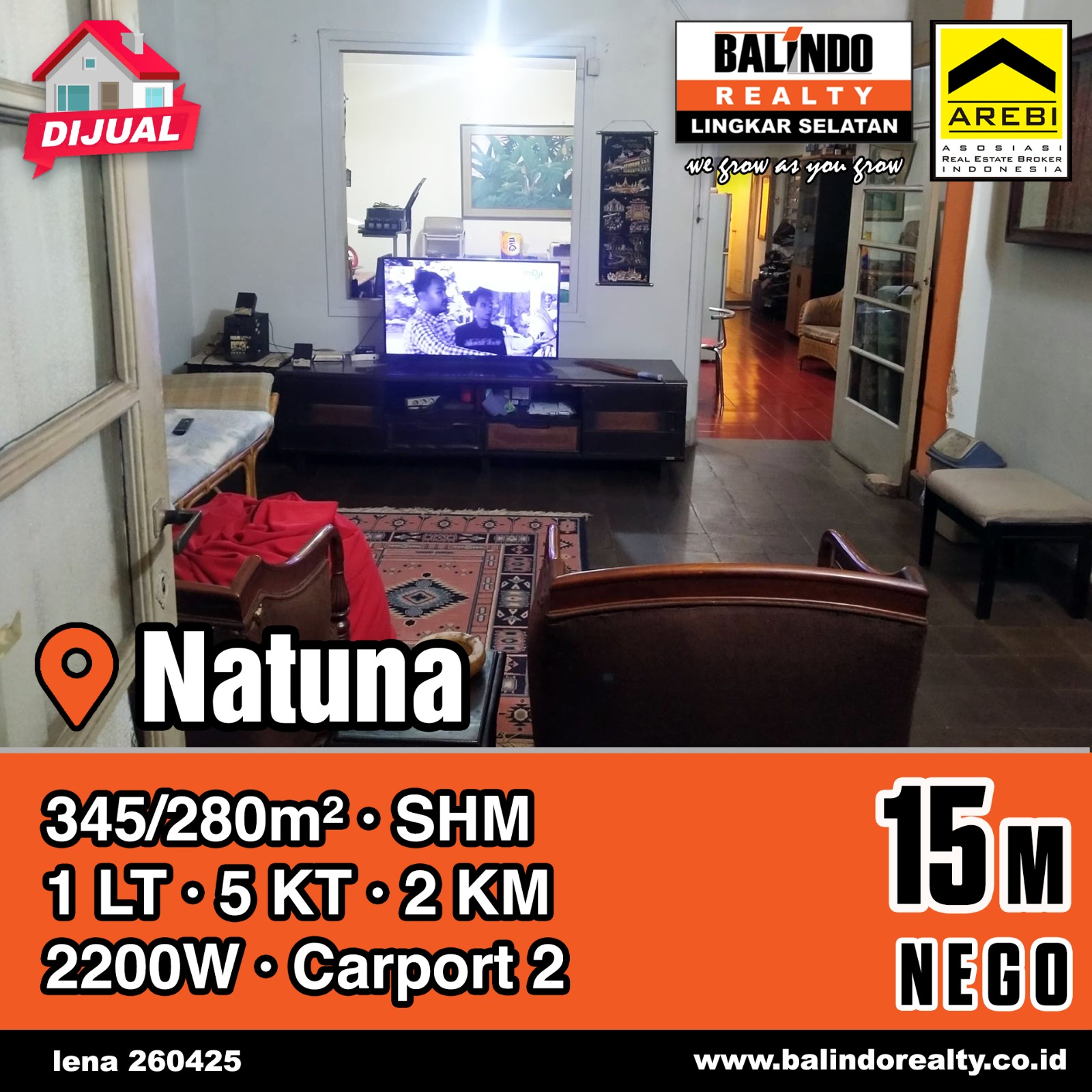 Dijual Rumah Strategis Tengah Kota di Sayap Sunda