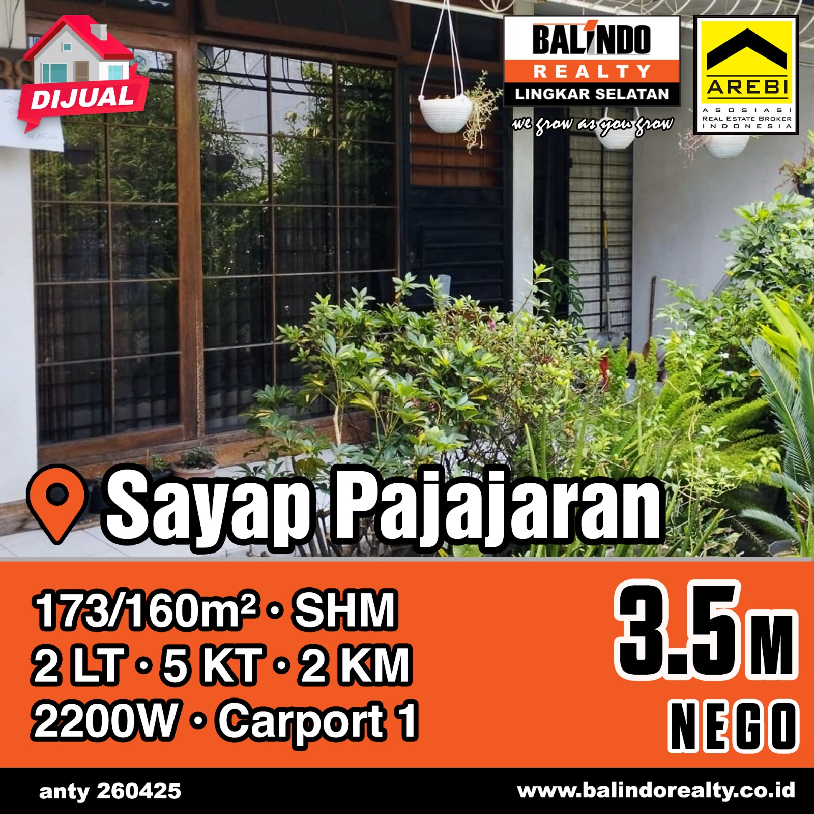 Dijual Rumah Siap Huni di Sayap Pajajaran