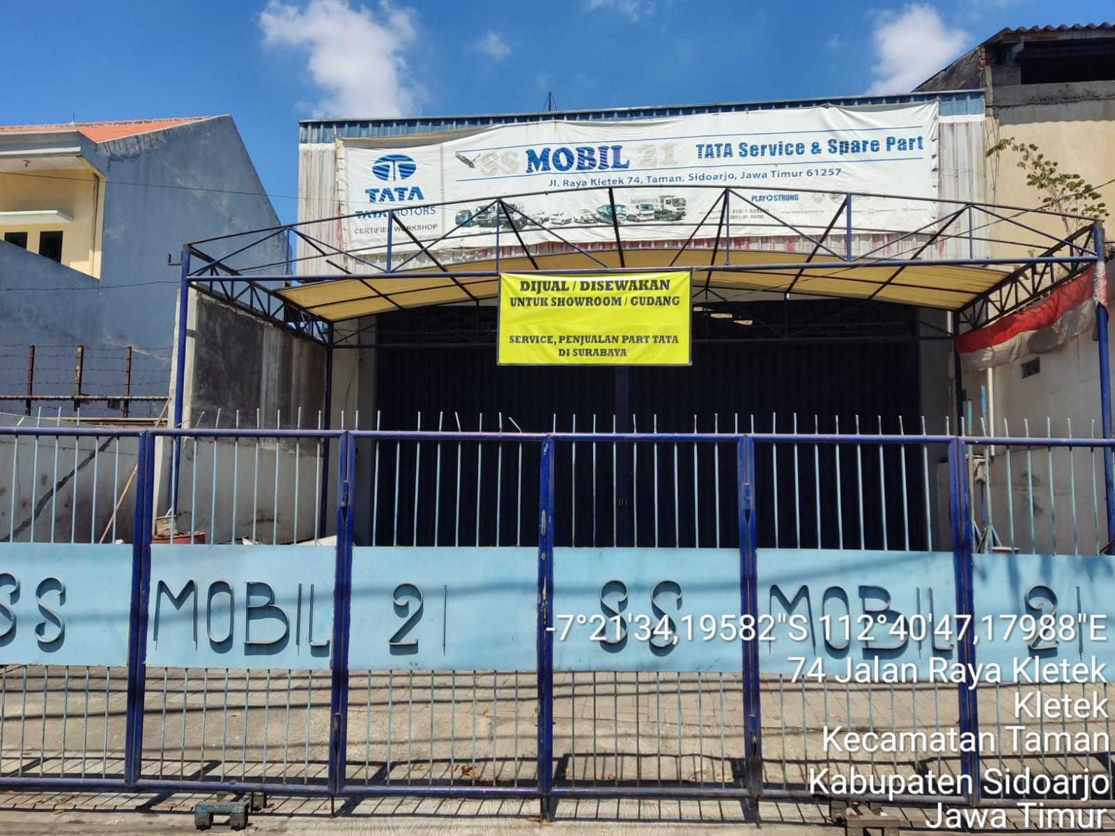 ruko dijual raya kletek sidoarjo