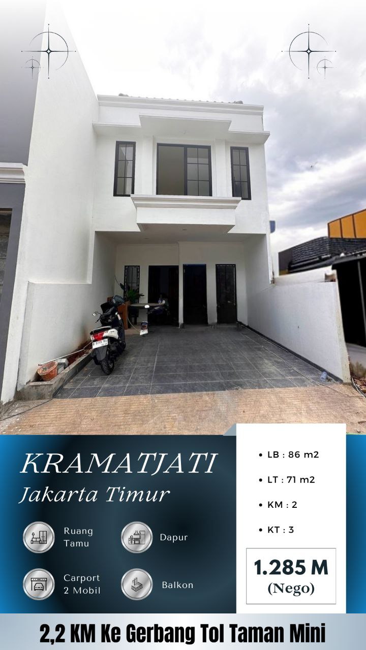 Rumah Cluster Readystok di Kramat Jati Jakarta Timur