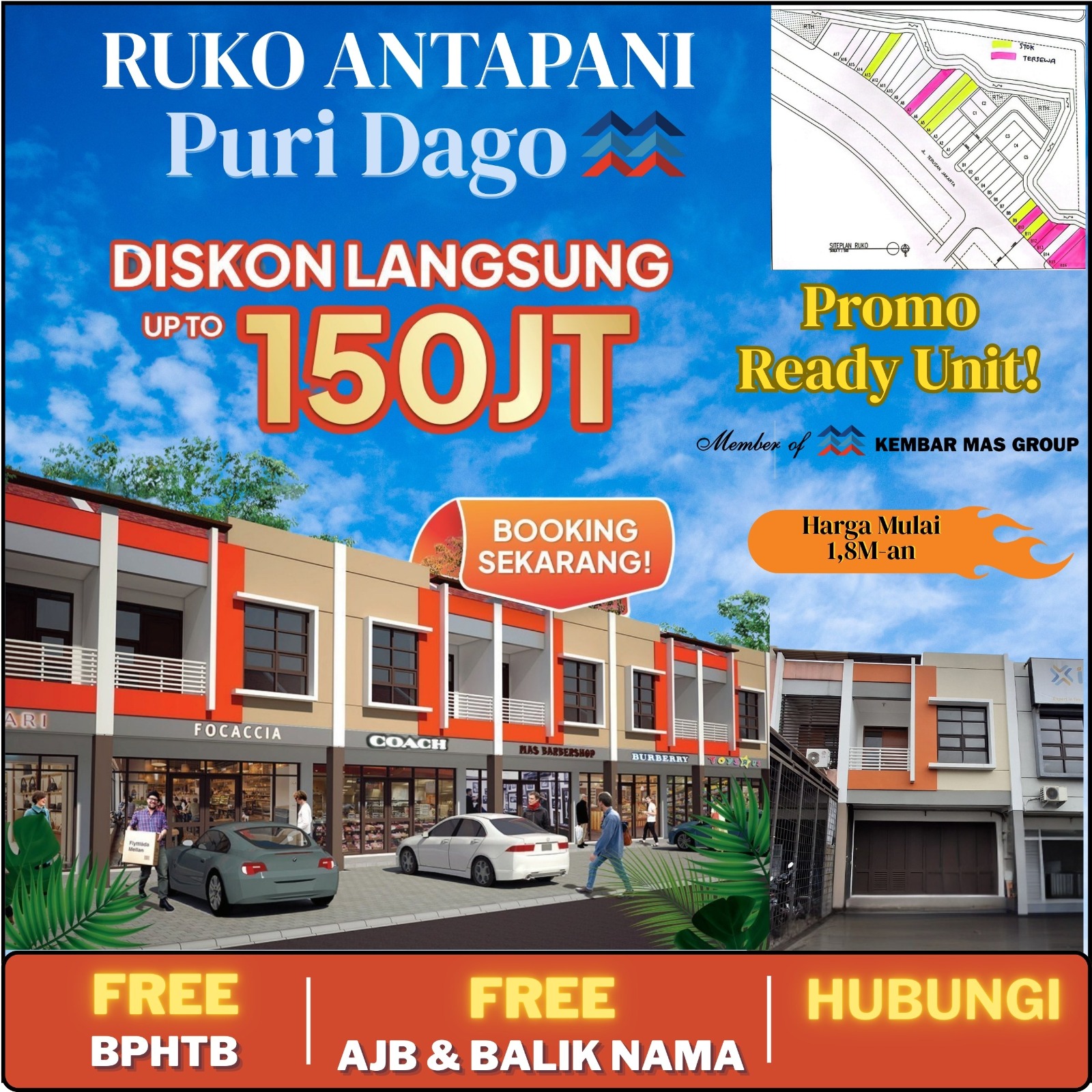 Jual cepat ruko super strategis di Puridago Antapani Bandung