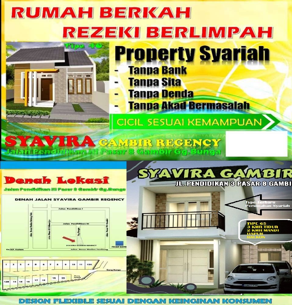 rumah cantik 2 lantai harga promo diperumahan syariah ditembung