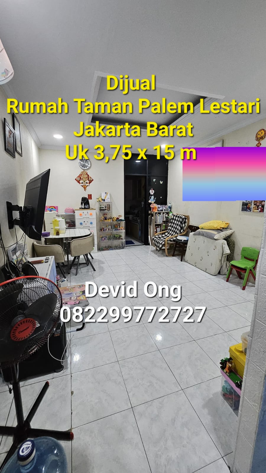 Dijual Rumah Taman Palem Lestari Semi Furnish di Jakarta Barat