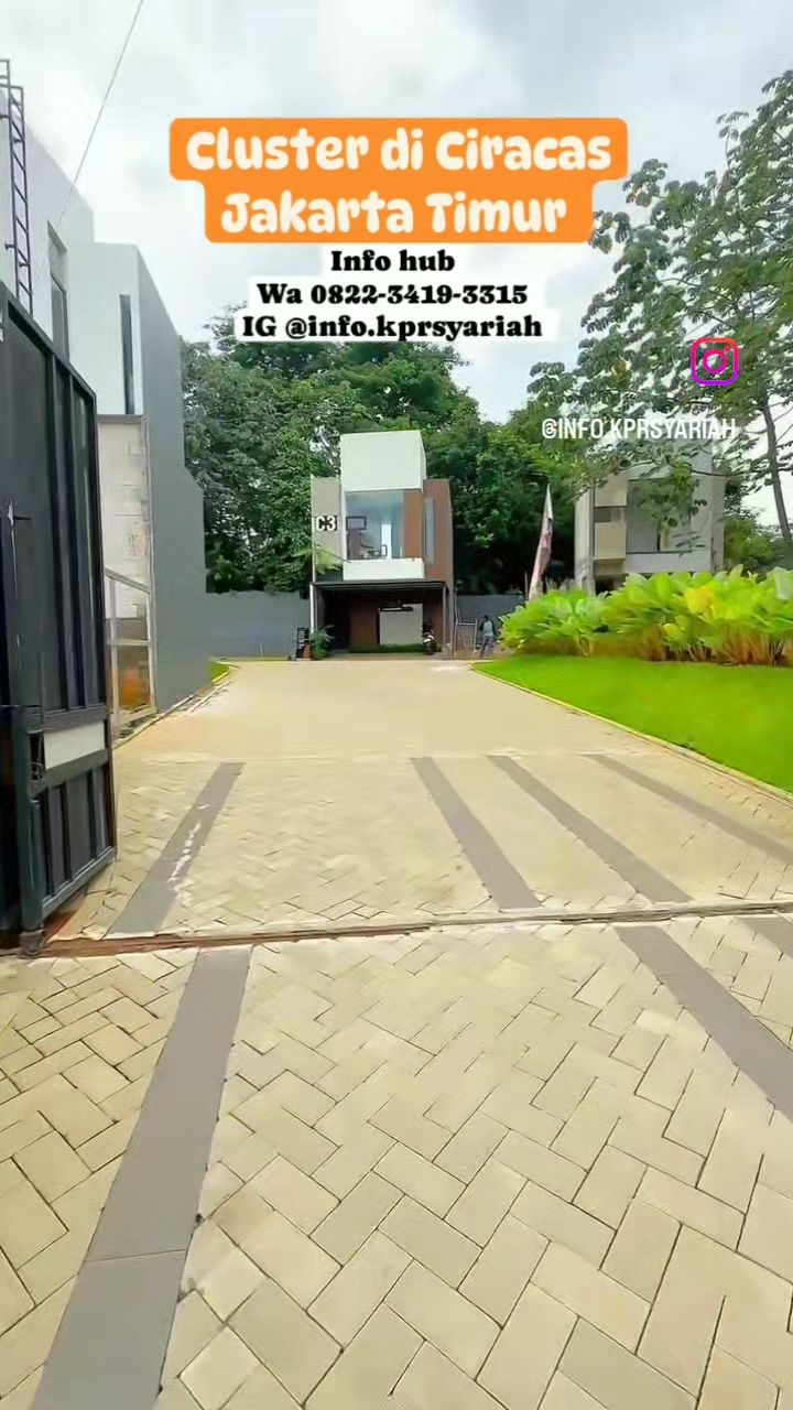 Rumah Cluster Ciracas Jakarta Timur dekat stasiun Lrt Kp Rambuta