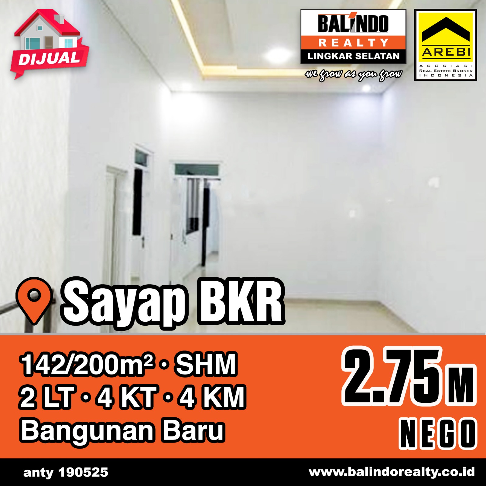 Dijual Rumah Baru Siap Huni Nyaman di Sayap BKR