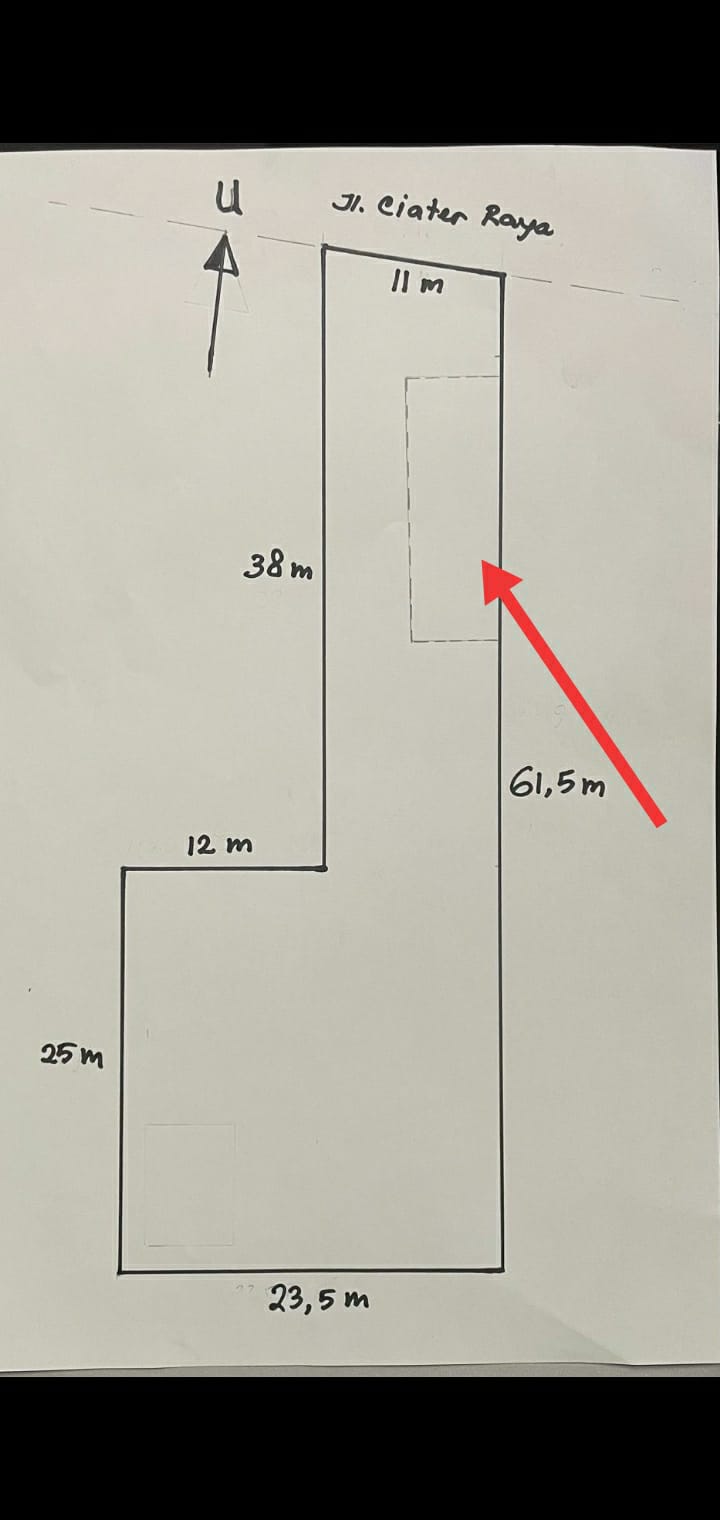 Dijual tanah komersil di Ciater, Mekar jaya, Serpong, Tangsel