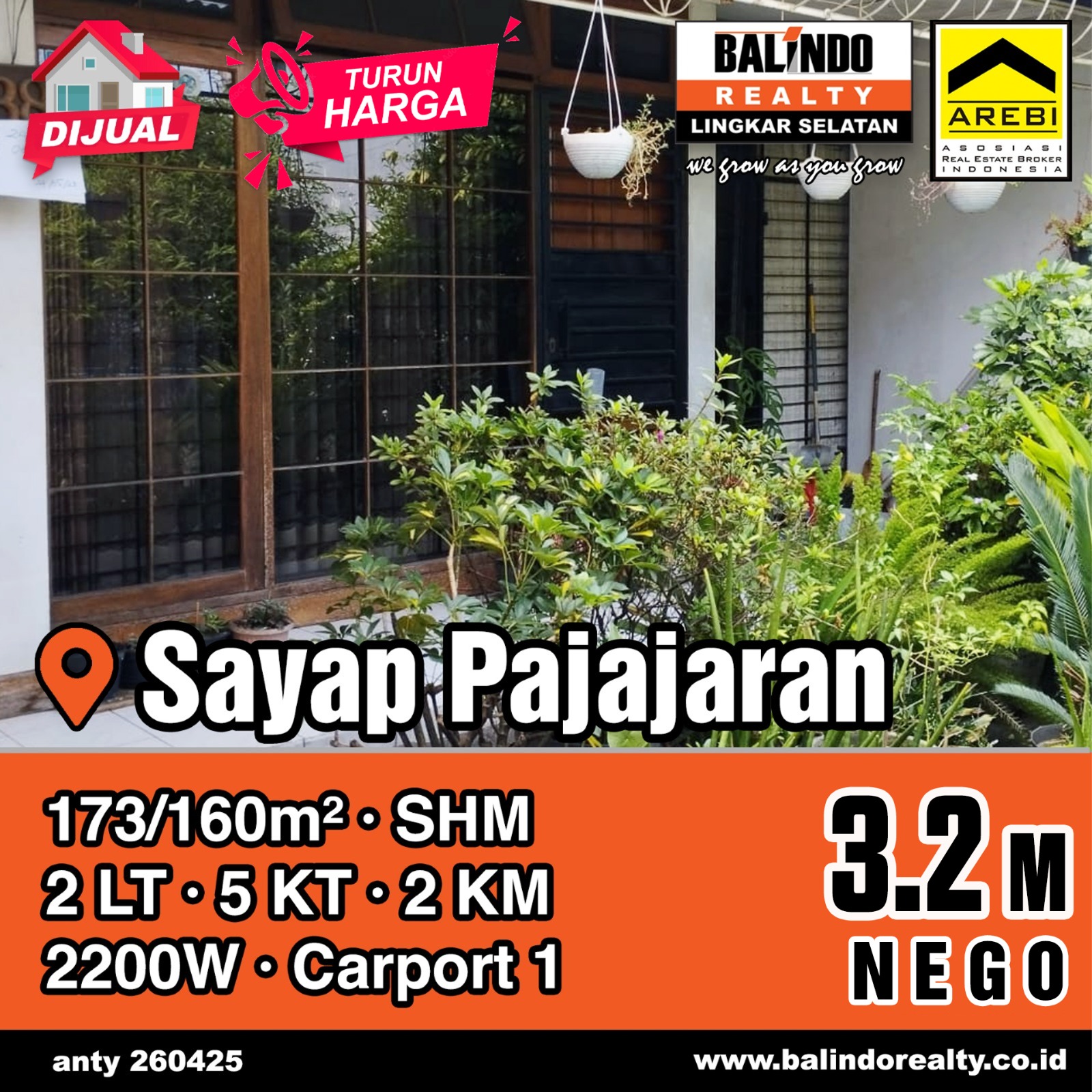 Dijual Rumah Terawat Jarang Ada di Sayap Pajajaran