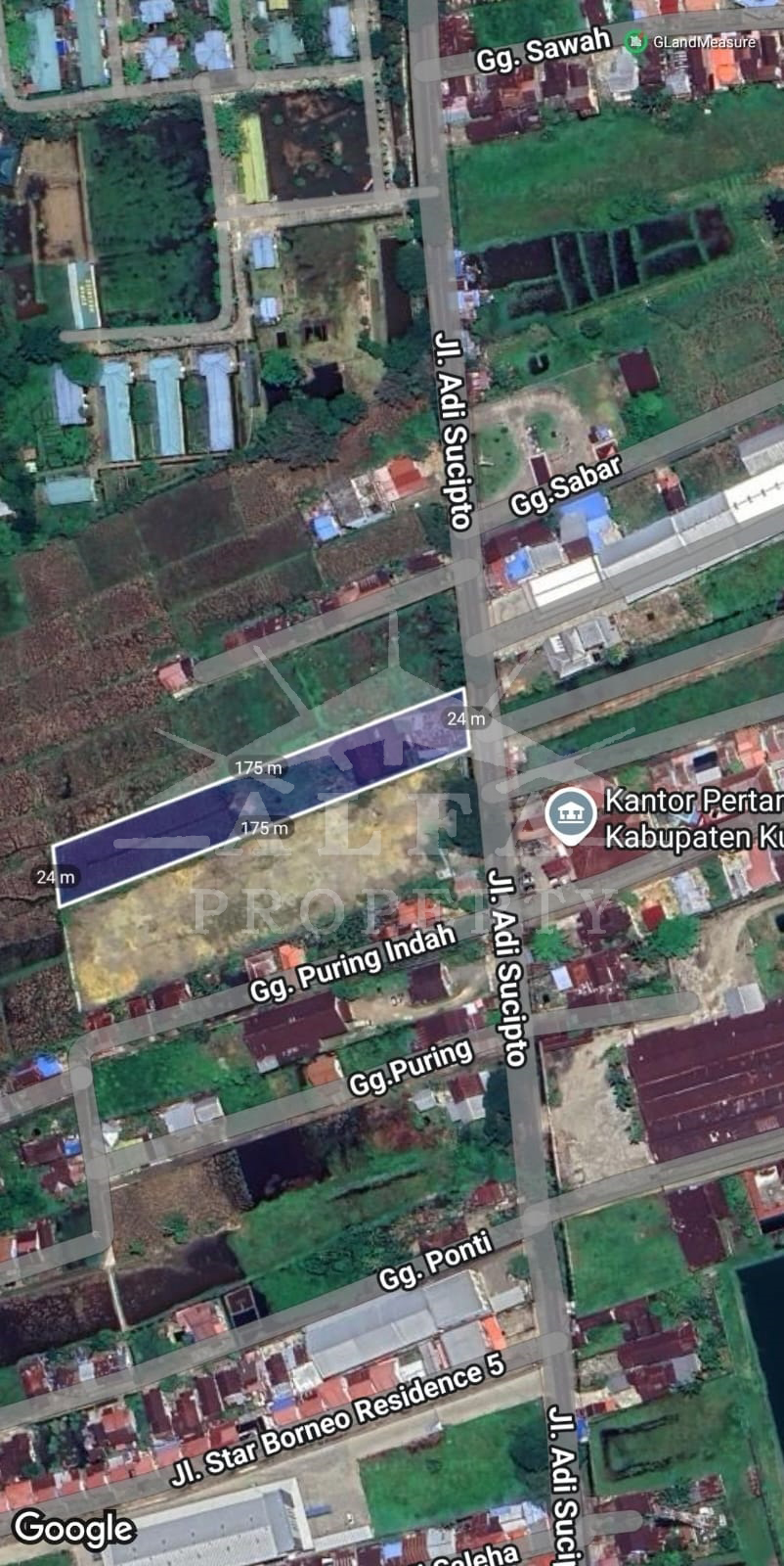 Dijual Tanah Gudang Adisucipto Pontianak