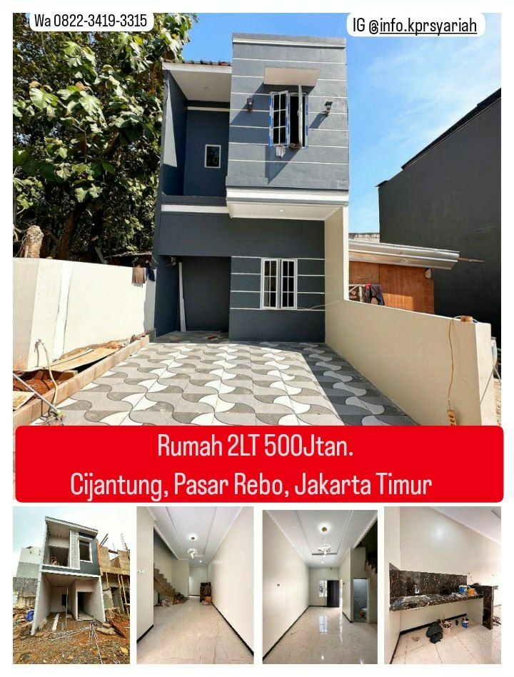 Rumah 2lantai 500jutaan Cijantung Pasar Rebo Jakarta Timur