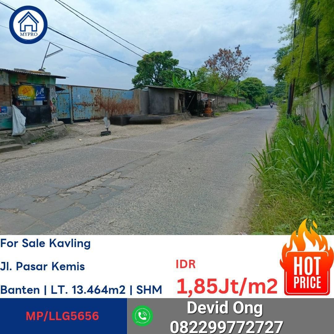 Dijual Tanah MURAH Pasar Kemis Km 6.3, Tangerang