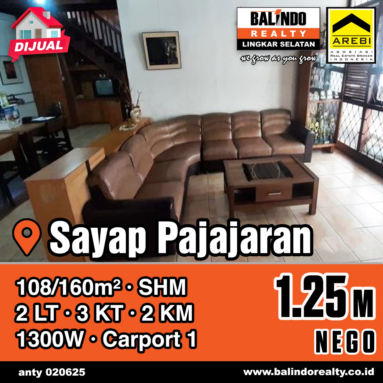Dijual Rumah Strategis akses mudah di Sayap Pajajaran