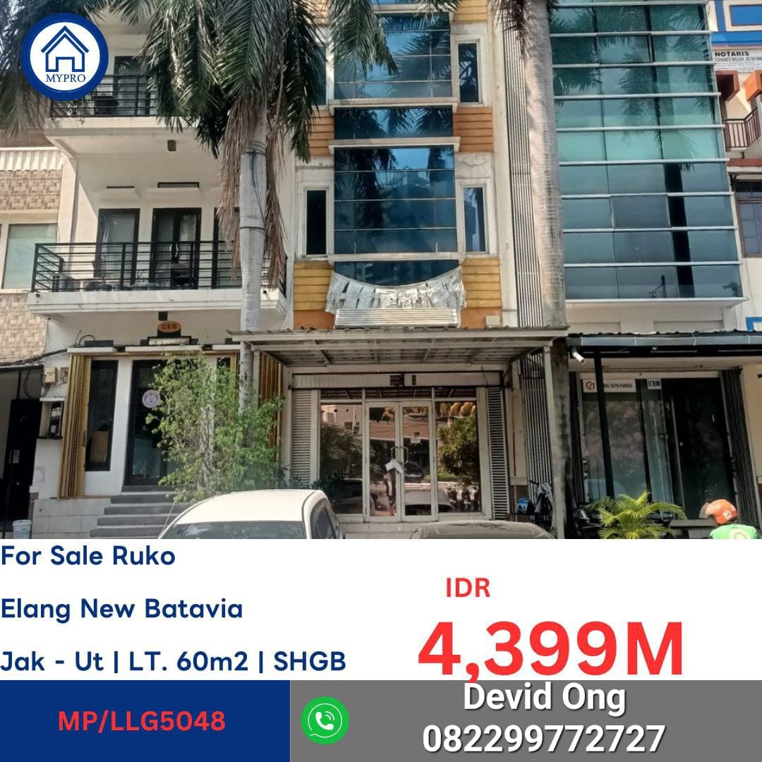 Dijual Ruko Elang New Batavia di Jakarta Utara