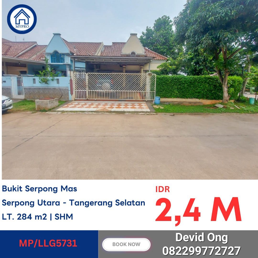 Dijual Rumah MURAH Bukit Serpong Mas di Tangerang Selatan