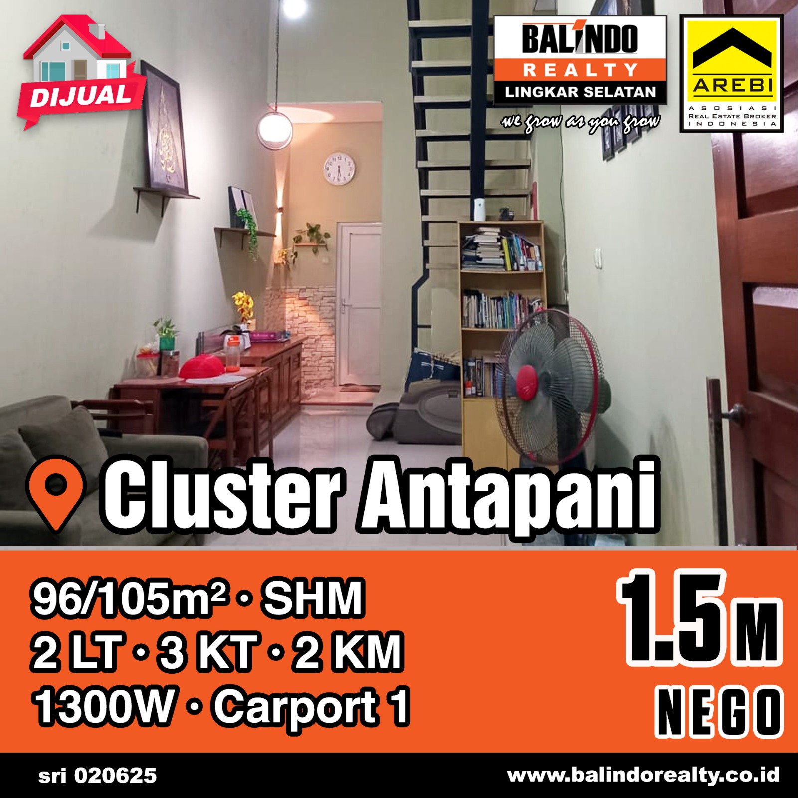 Dijual Rumah Jarang ada Siap Huni di Cluster Antapani
