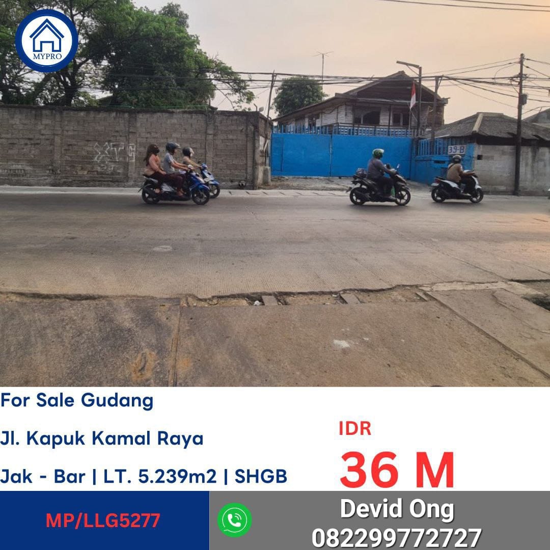 Dijual Pabrik di Kapuk Kamal Raya di Jakarta Barat