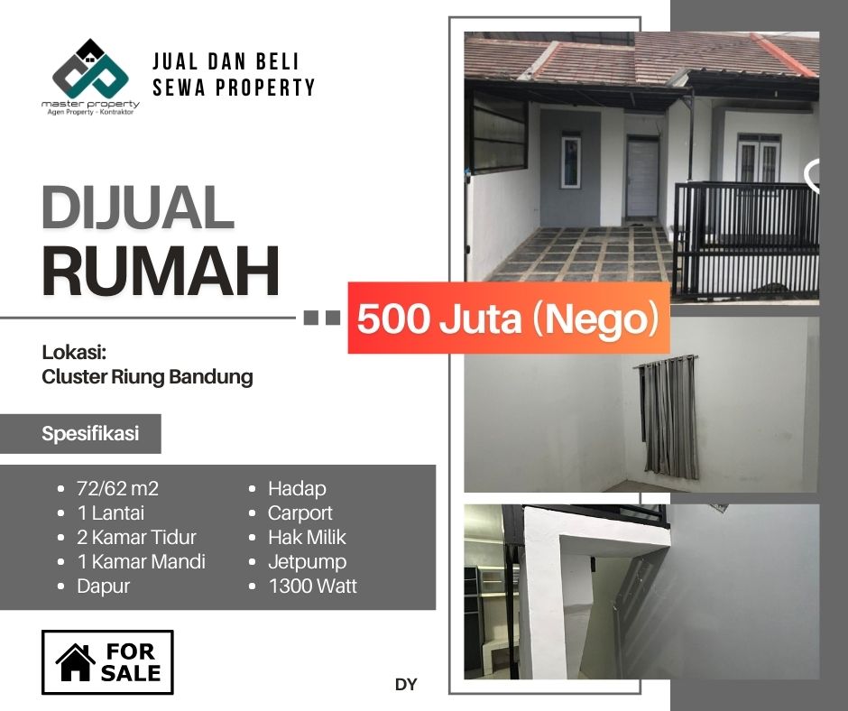 Dijual cepat rumah minimalis 500 jutaan di Komplek Riung Bandung
