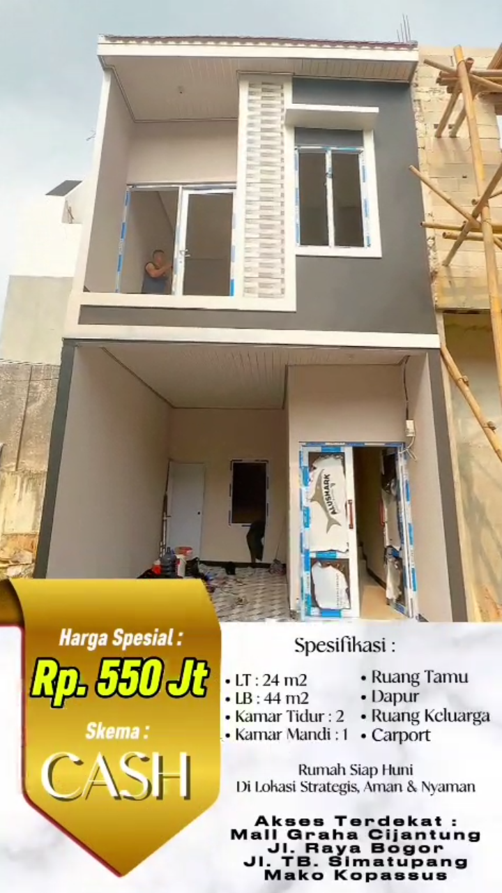 Rumah siap huni nyaman strategis di Cijantung Jakarta Timur