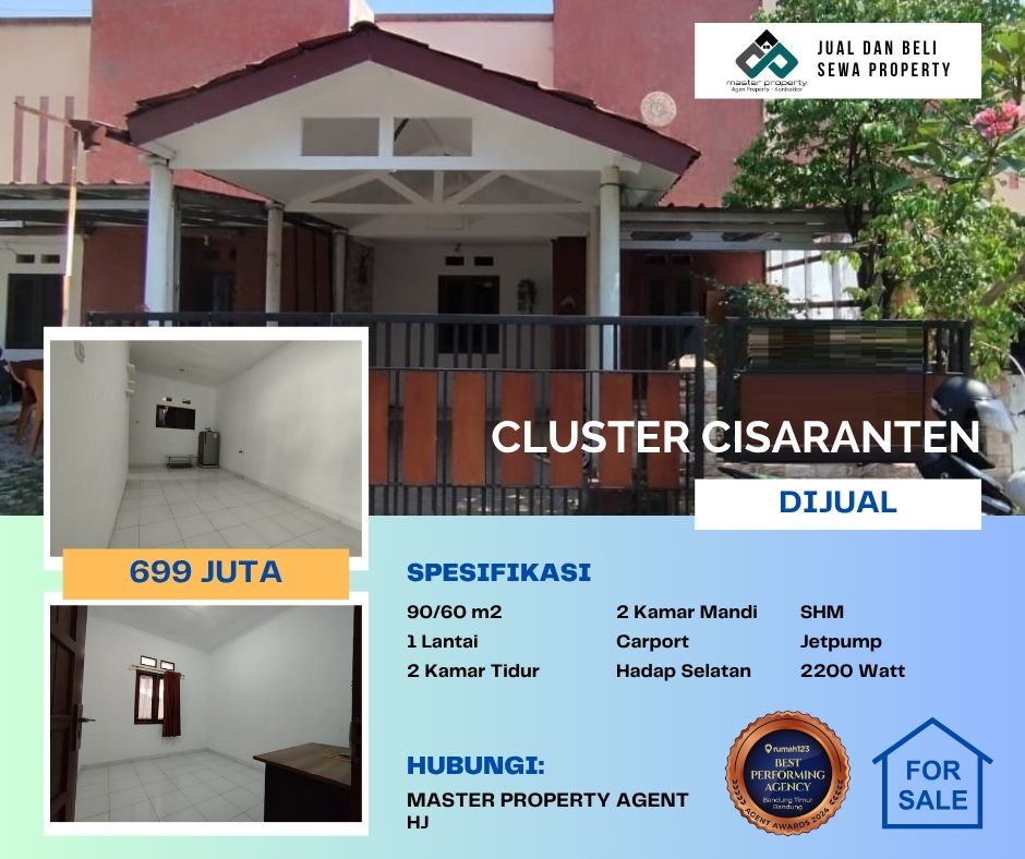 Jual cepat rumah 600 jutaan di Cluster Cisaranten Kulon