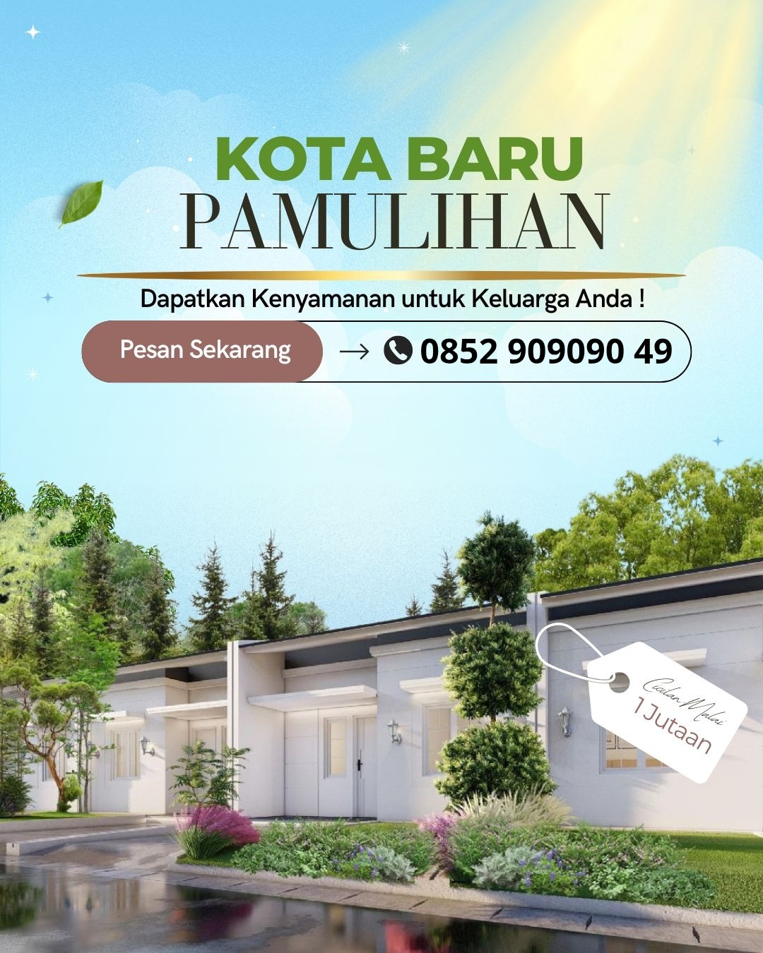 Perumahan dengan Smart Door Lock + Air Artetis – Modern & Am