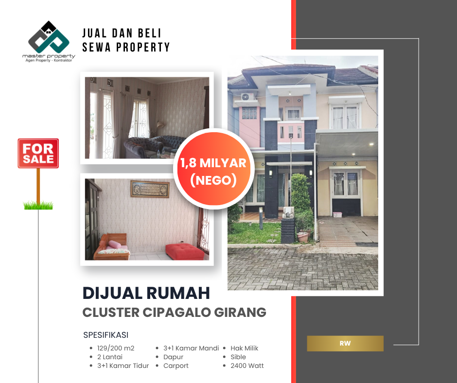 Rumah di Cluster Margacinta, Buahbatu - 2 lantai siap huni
