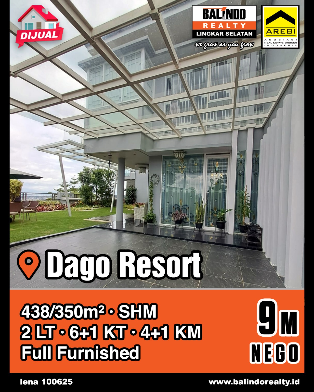 Dijual Rumah Asri City View Full Furnished di Dago Resort