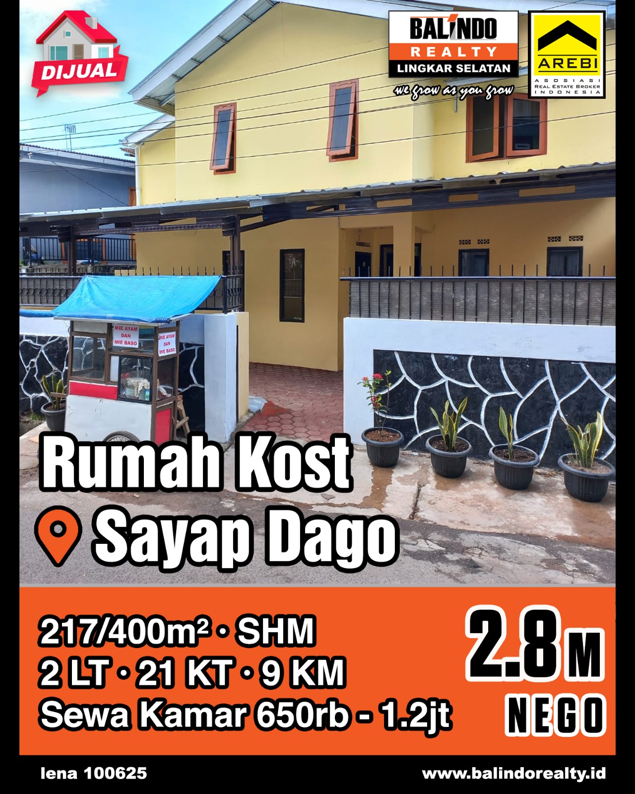 Dijual Kost Strategis dekat ITB di Sayap Dago