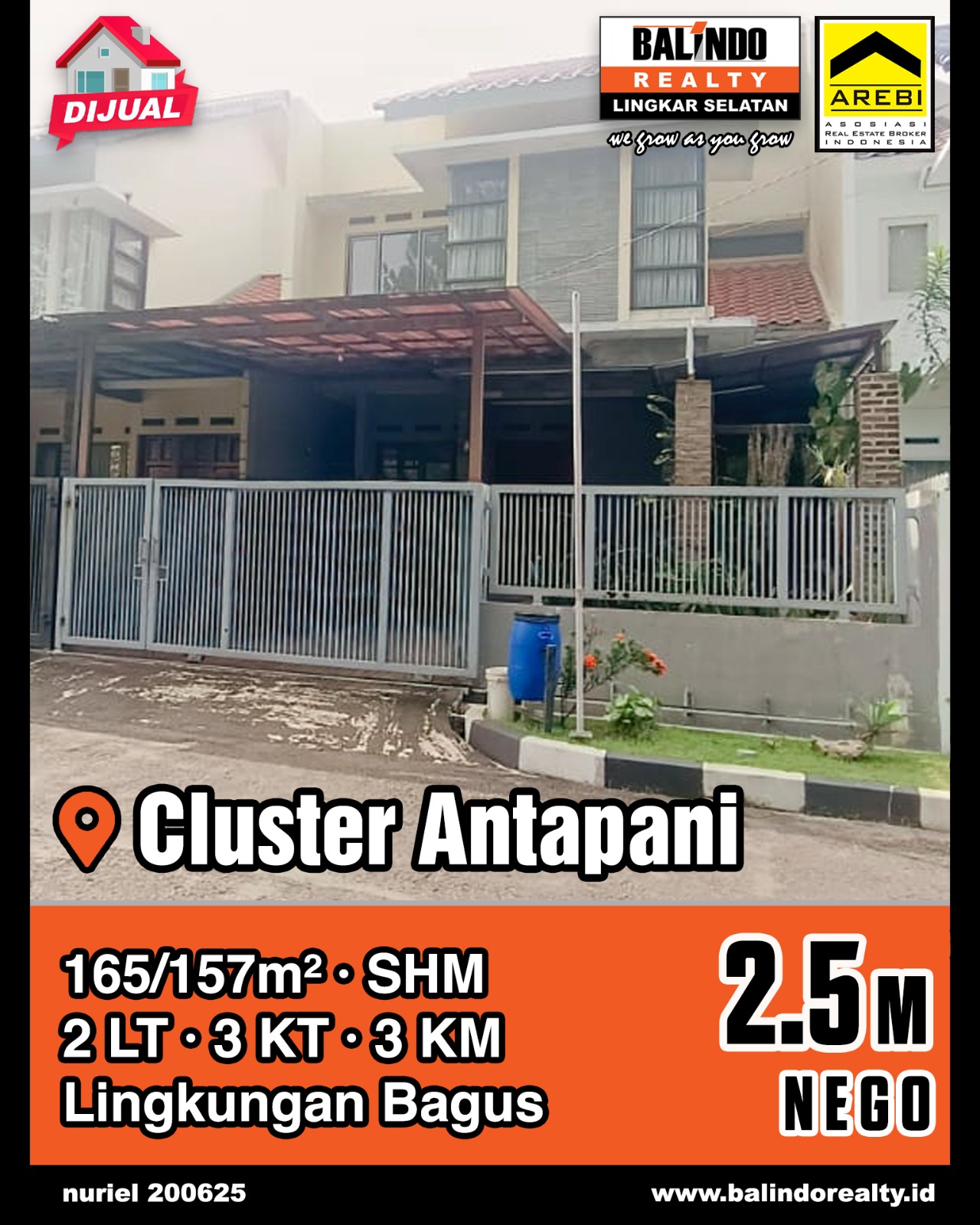 Dijual Rumah Siap Huni di Cluster Antapani