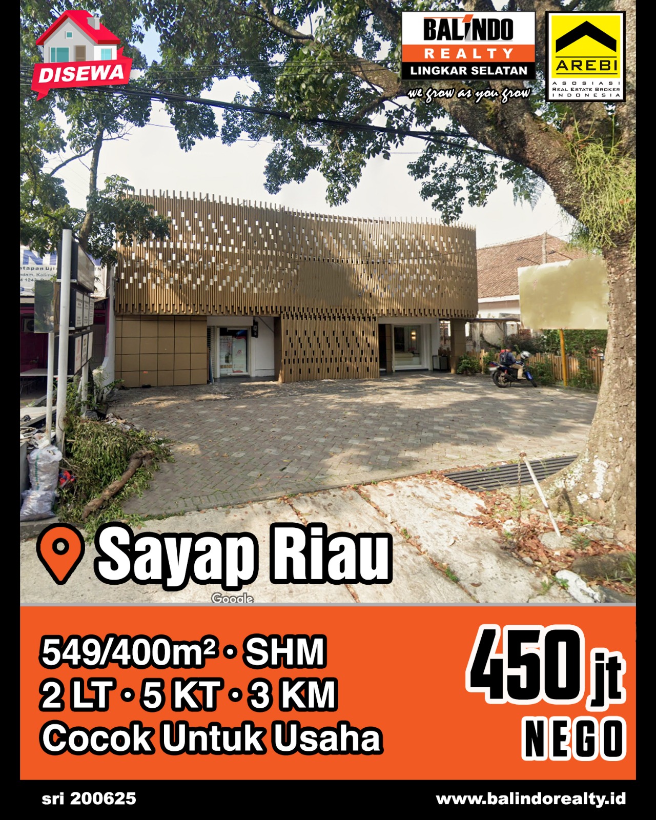 Disewakan Rumah Siap Huni Cocok Untuk Usaha