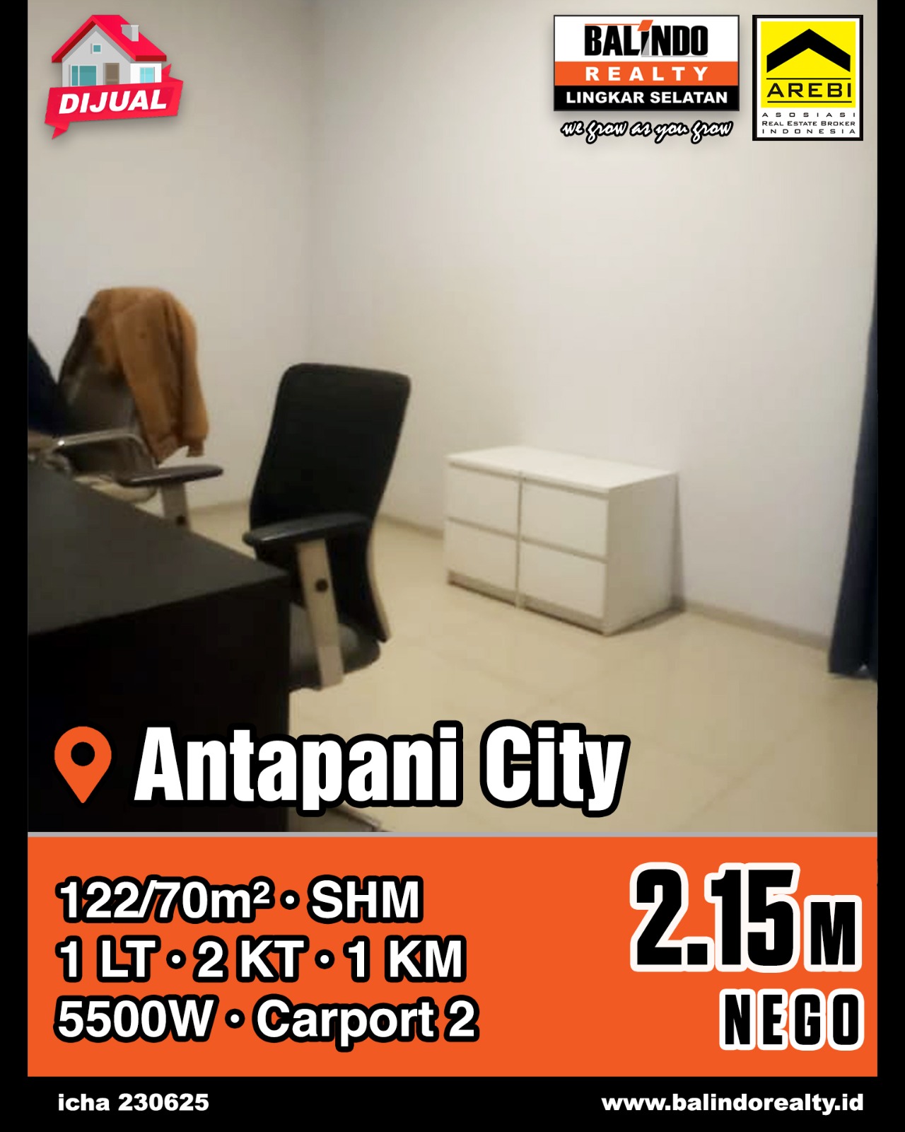 Dijual Rumah Strategis Tengah Kota di Antapani City