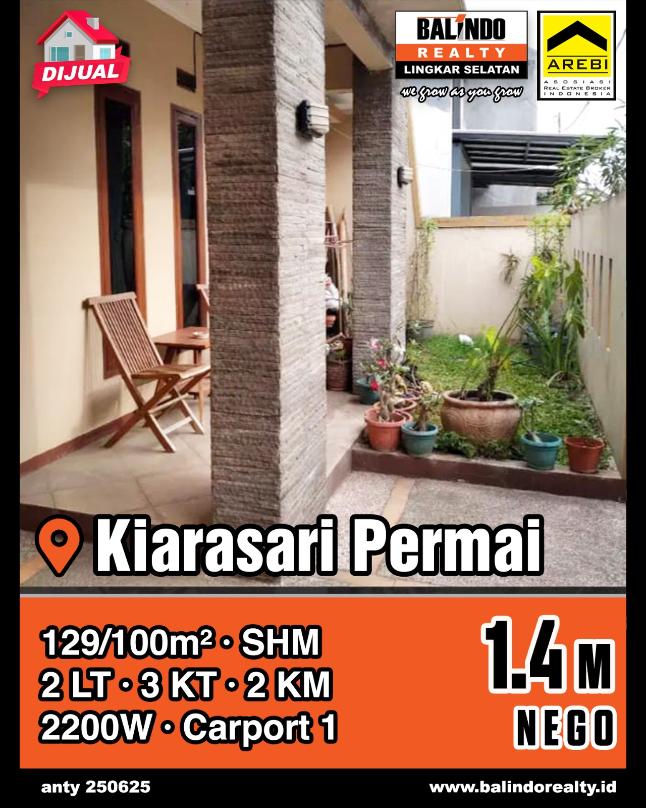 Dijual Rumah Bagus dan Nyaman di Kiarasari Permai