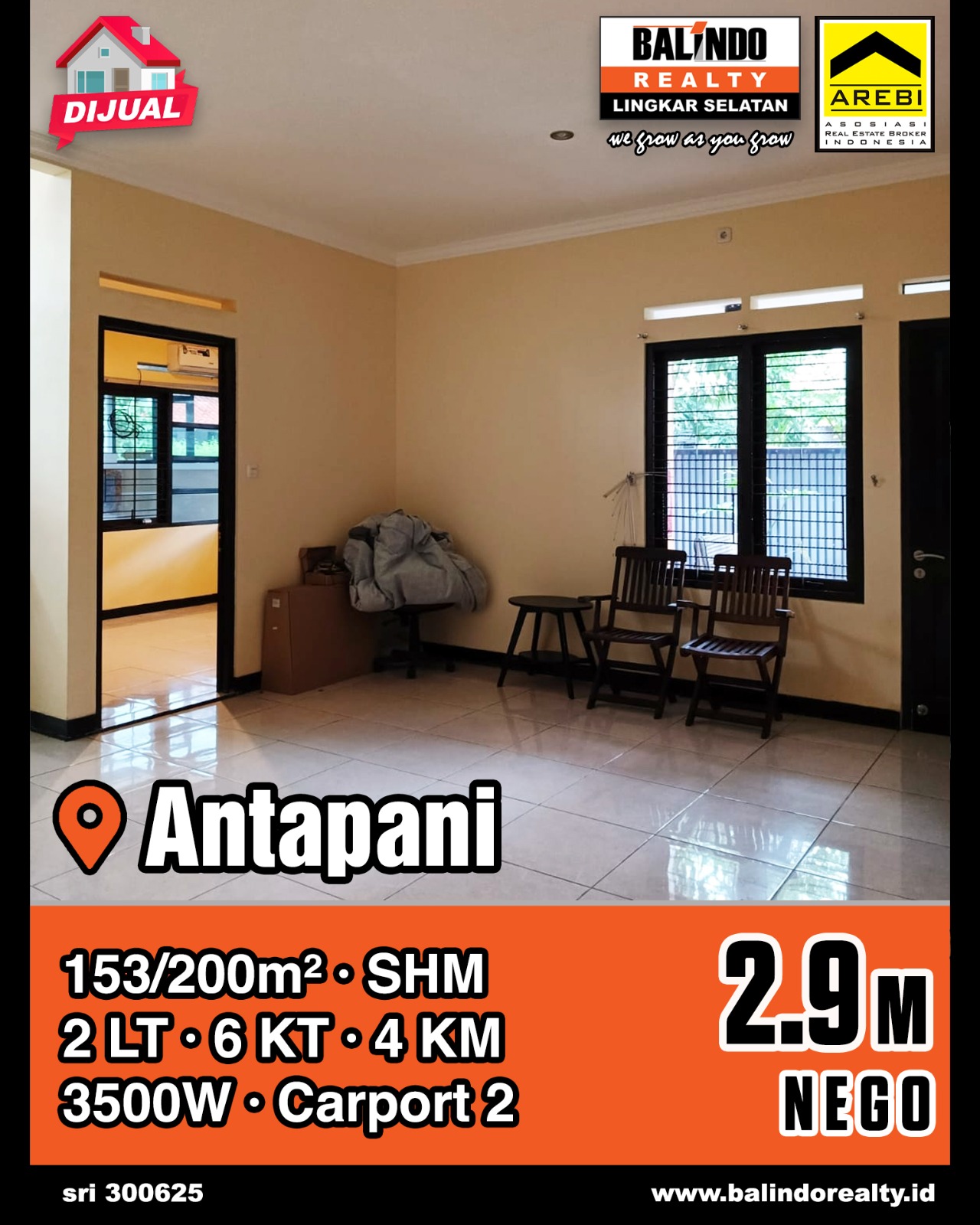 Dijual Rumah Bagus dan Nyaman di Antapani