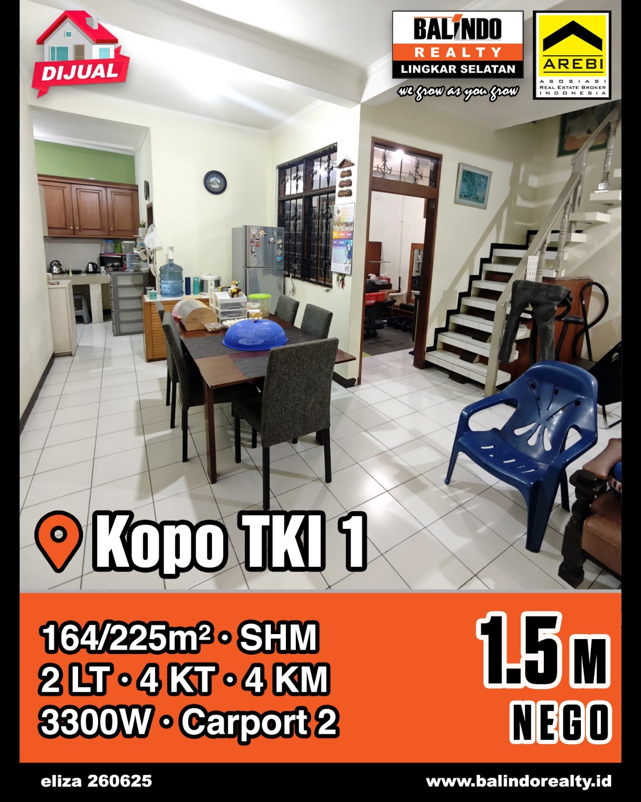 Dijual Rumah Strategis Tengah Kota di Kopo TKI 1