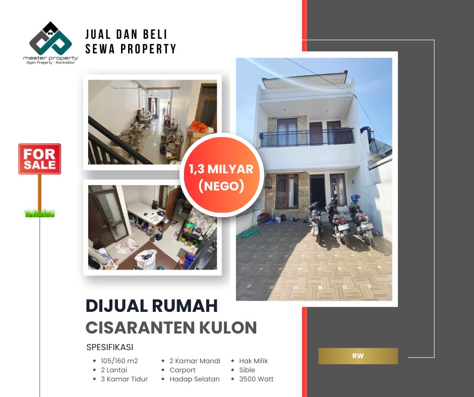 Rumah 2 lantai lokasi strategis di Cisaranten Kulon Arcamanik