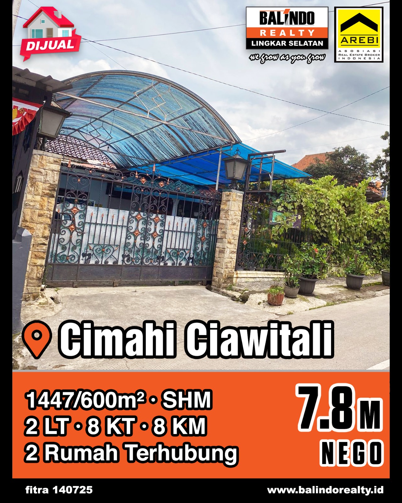 Dijual Rumah Bagus dan Nyaman di Cimahi Ciawitali