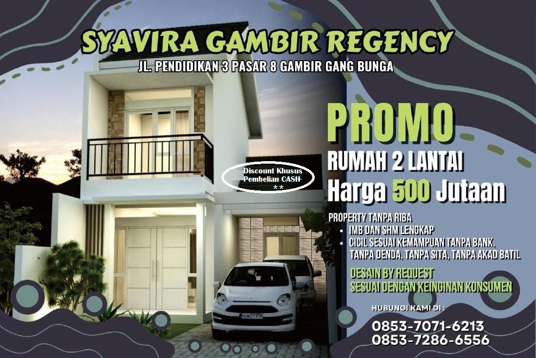 hunian 2 lantai diperumahan syariah ditembung