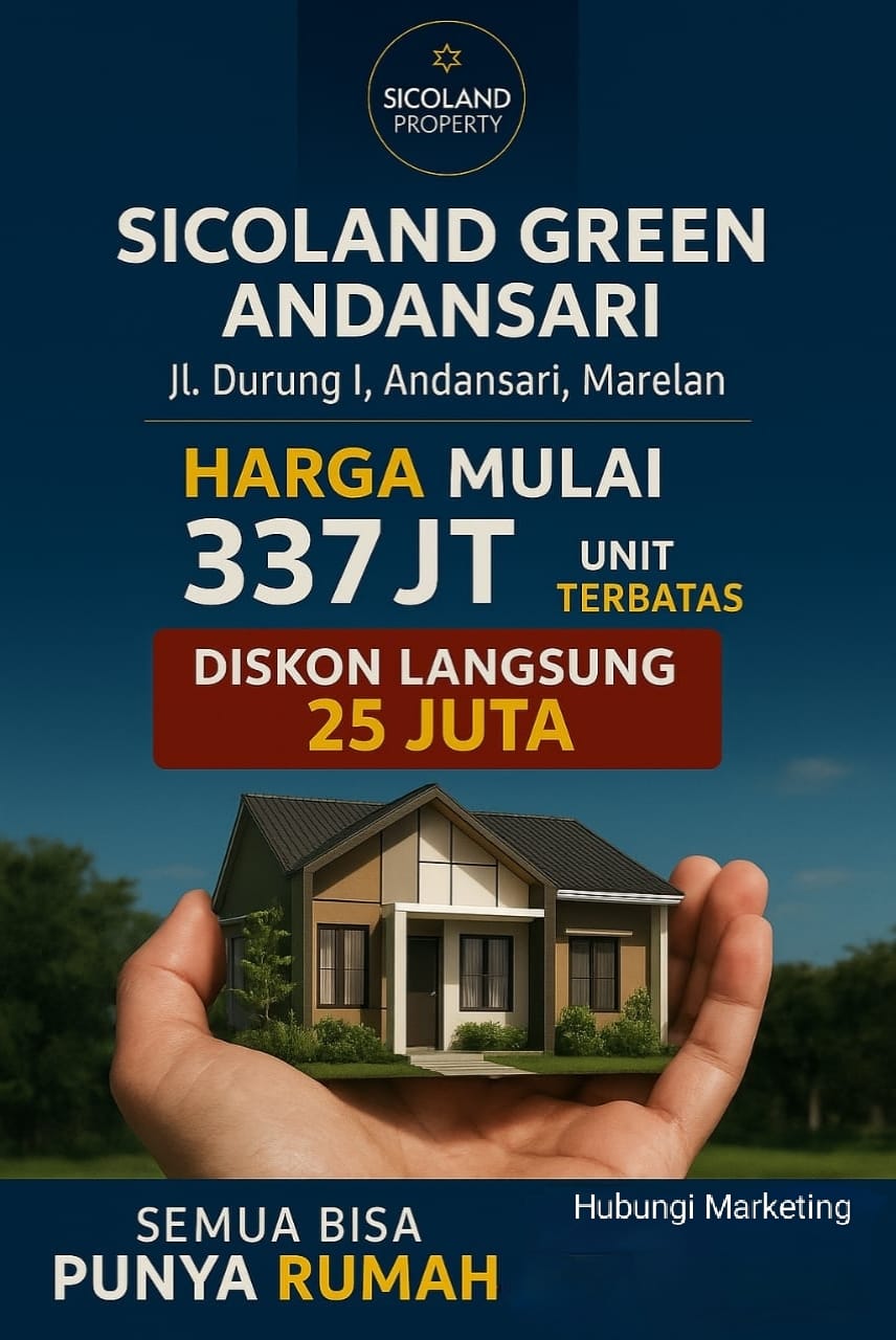 perumahan baru dijual harga promo di medan marelan