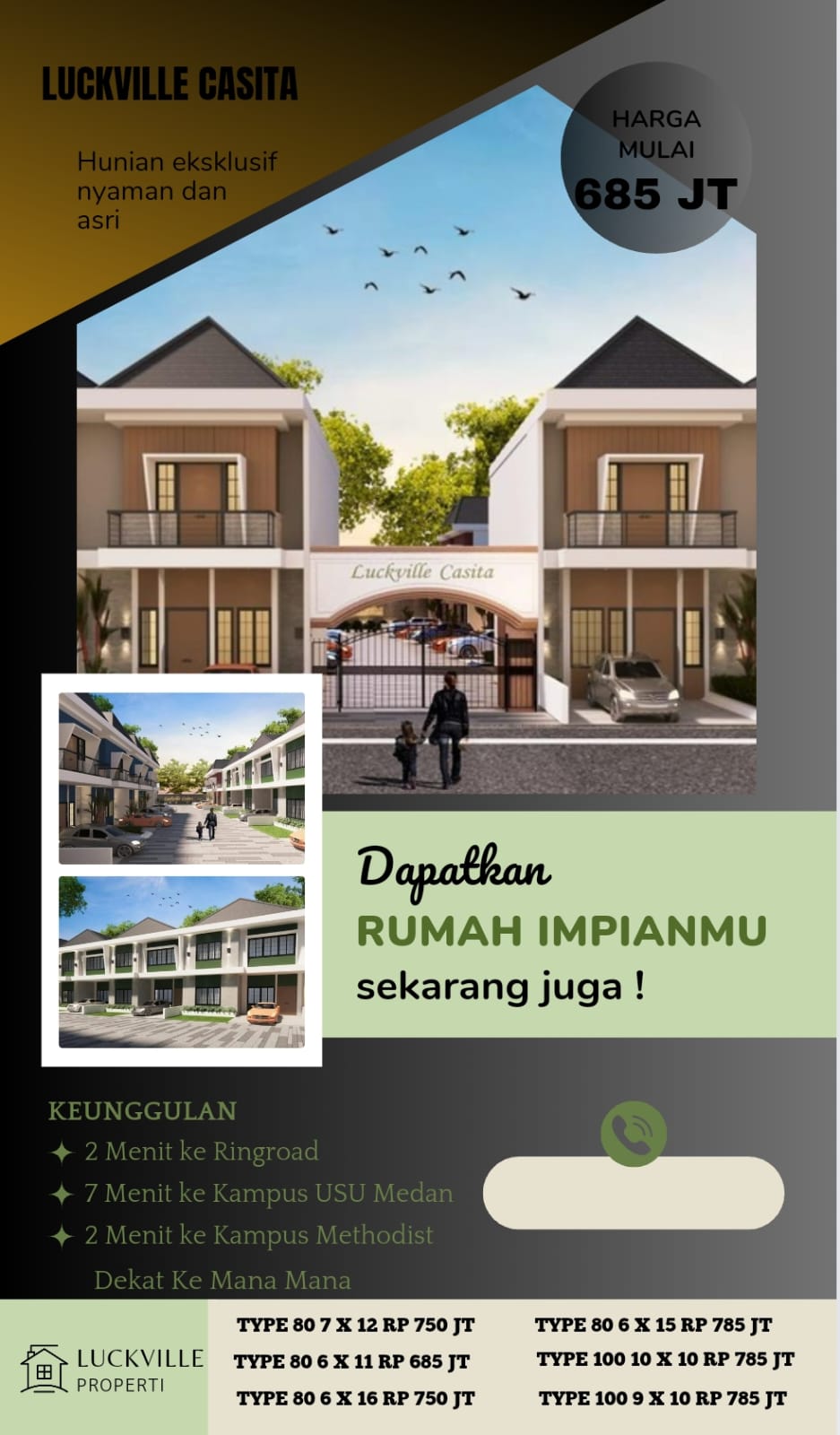 dijual rumah 2 lantai dengan harga termurah dekat usu