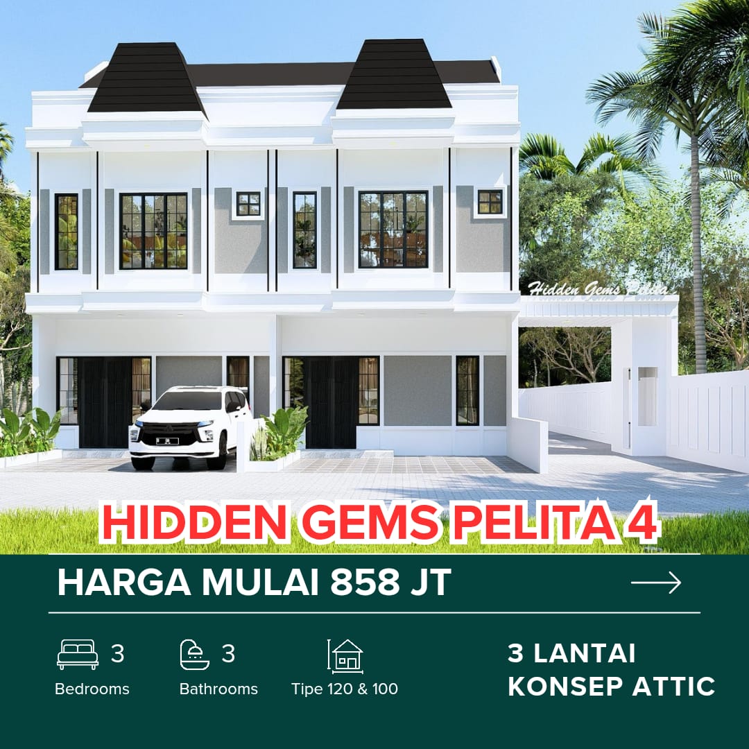 Hunian 3 lantai kawasan Krakatau dan pancing