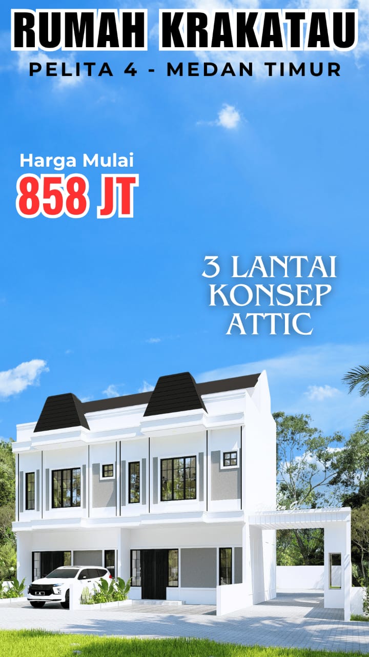 Hunian 3 lantai kawasan Krakatau dan pancing