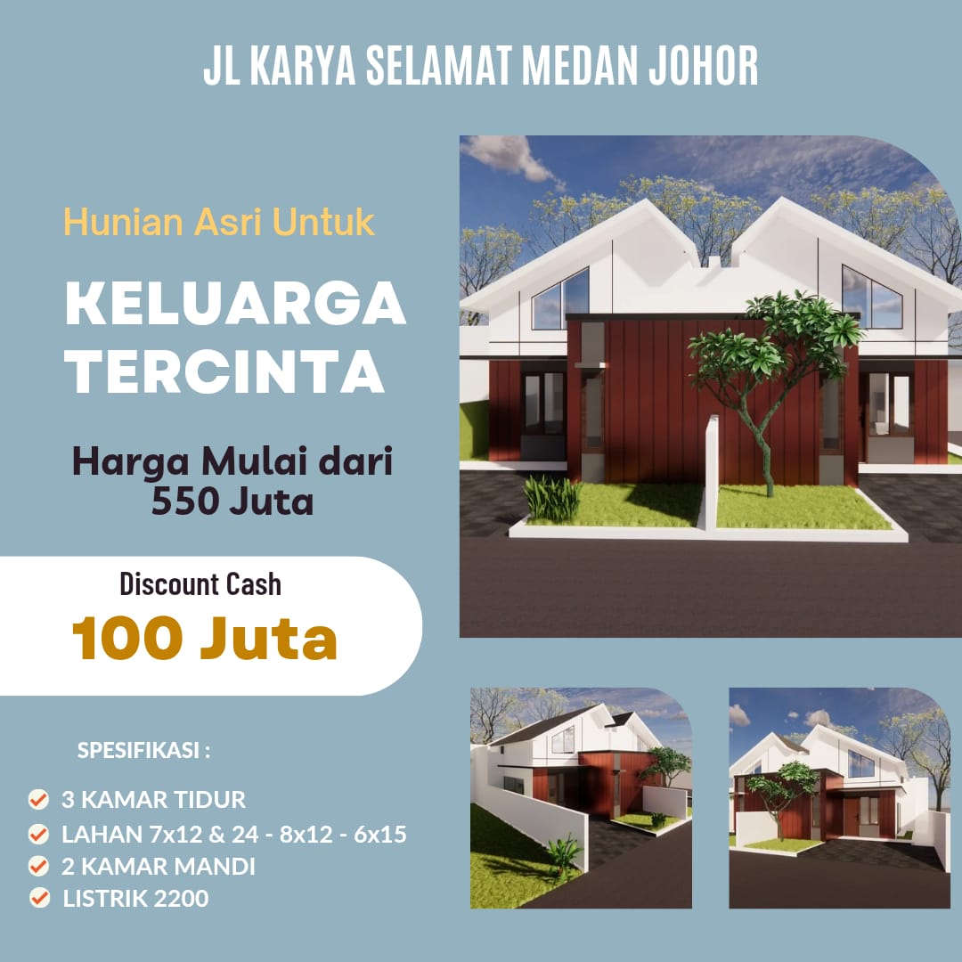 Hunian baru dijohor dijual dengan harga promo