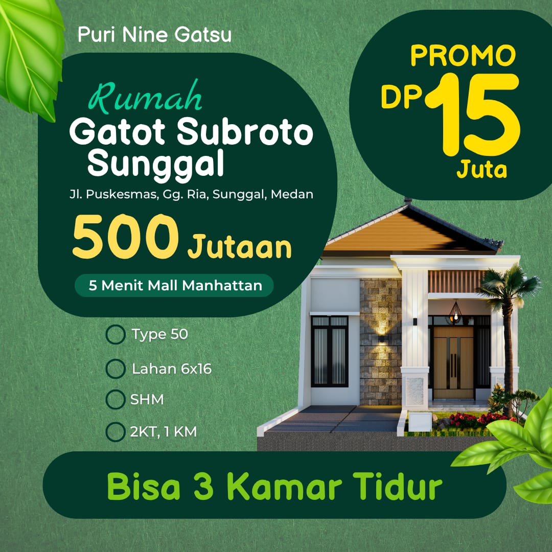 Perumahan baru dikawasan Gatot Subroto Sunggal medan