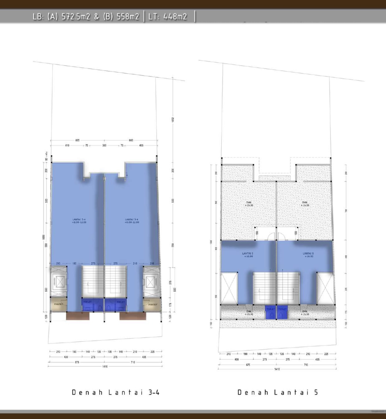 Dijual 2 unit rukan baru gandeng komersil di Utan Kayu Utara